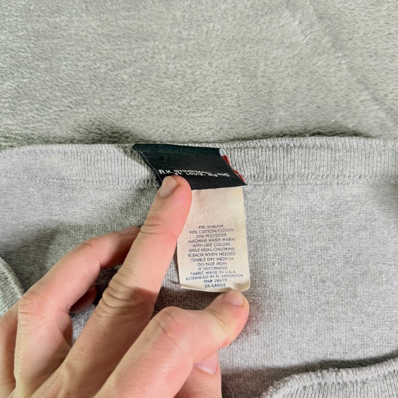 Vintage Harley Davidson Ray Price Raleigh NC Mens Grey Henley Shirt XXL - Picture 7 of 12